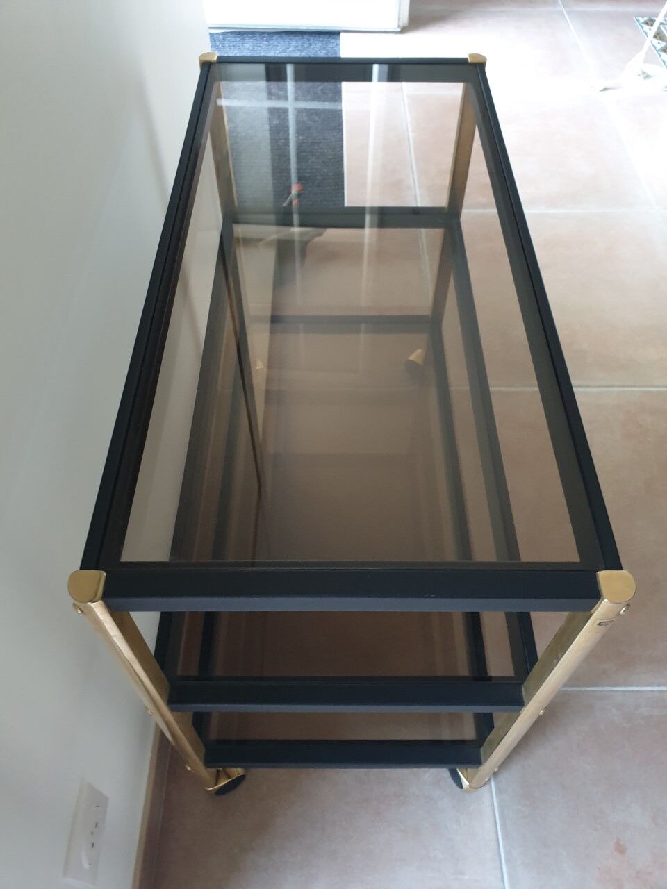 Old smoked glass service