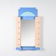 Polychrome wall mirror, France, circa 1980