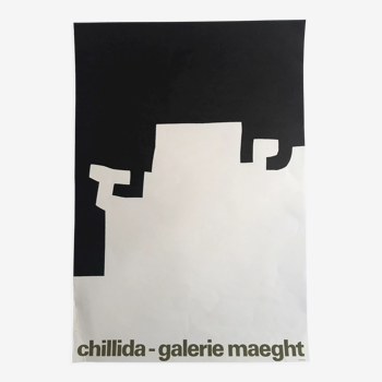 Original poster by Eduardo Chillida, Galerie Maeght, 1973