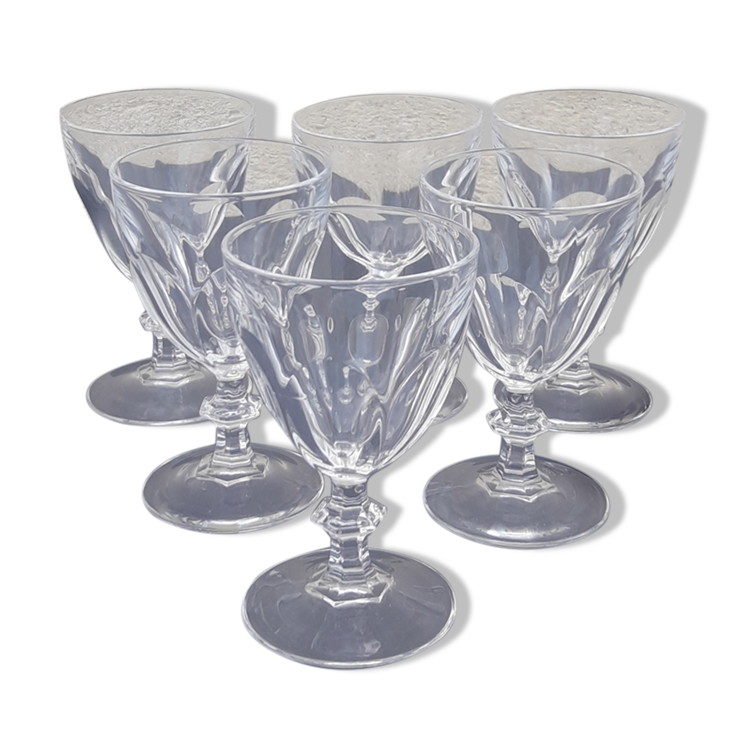 6 Crystal glasses model Rambouillet 11.5 cl height 10.5 cm