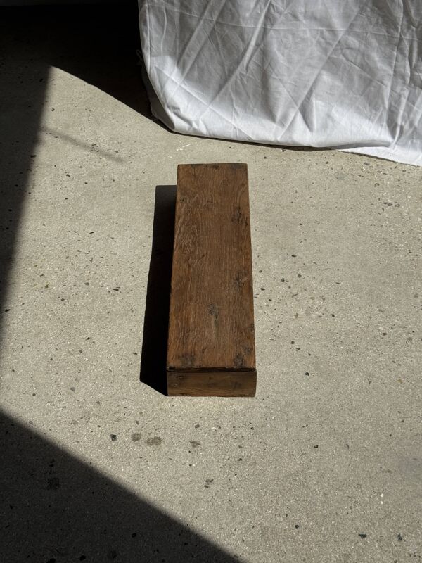 Petit banc en teck ancien bas indonésien ancien H10 L62 l14