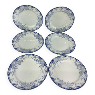 6 flat plates made in france luneville