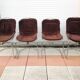 Set of four chrome metal wired chairs by Gastone Rinaldi / vintage 70s