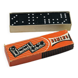 Complete vintage domino set with original box.