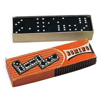 Complete vintage domino set with original box.