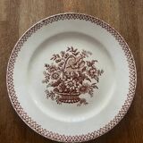 Assiette ancienne Jules Vieillard – Bordeaux, décor Saint-Corbeille