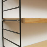 1960s wall unit in ash 7 shelves, Nisse Strinning