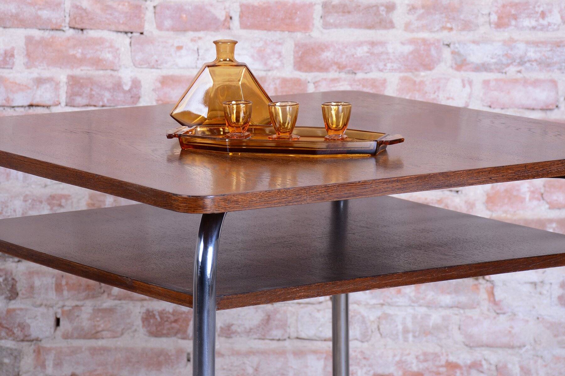 Bauhaus Table in Oak by Vichr a Spol, 1940s