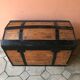 OLD TRUNK EARLY TWENTIETH IN PITCHPIN DOMED SHAPE LARGE MODEL