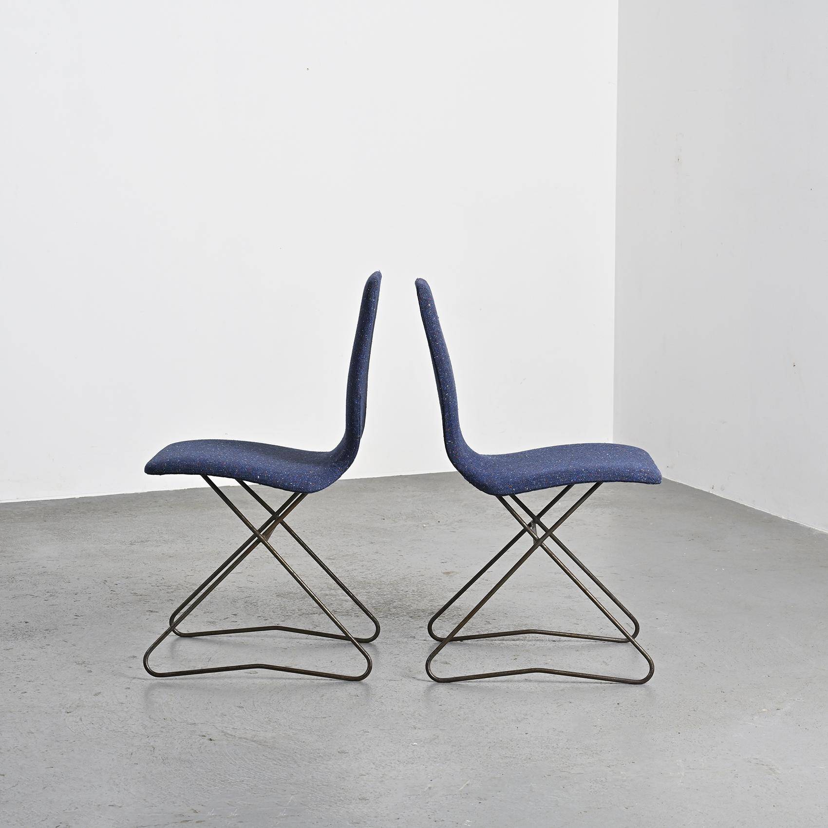 Pair of 1950 chairs by Louis Paolozzi