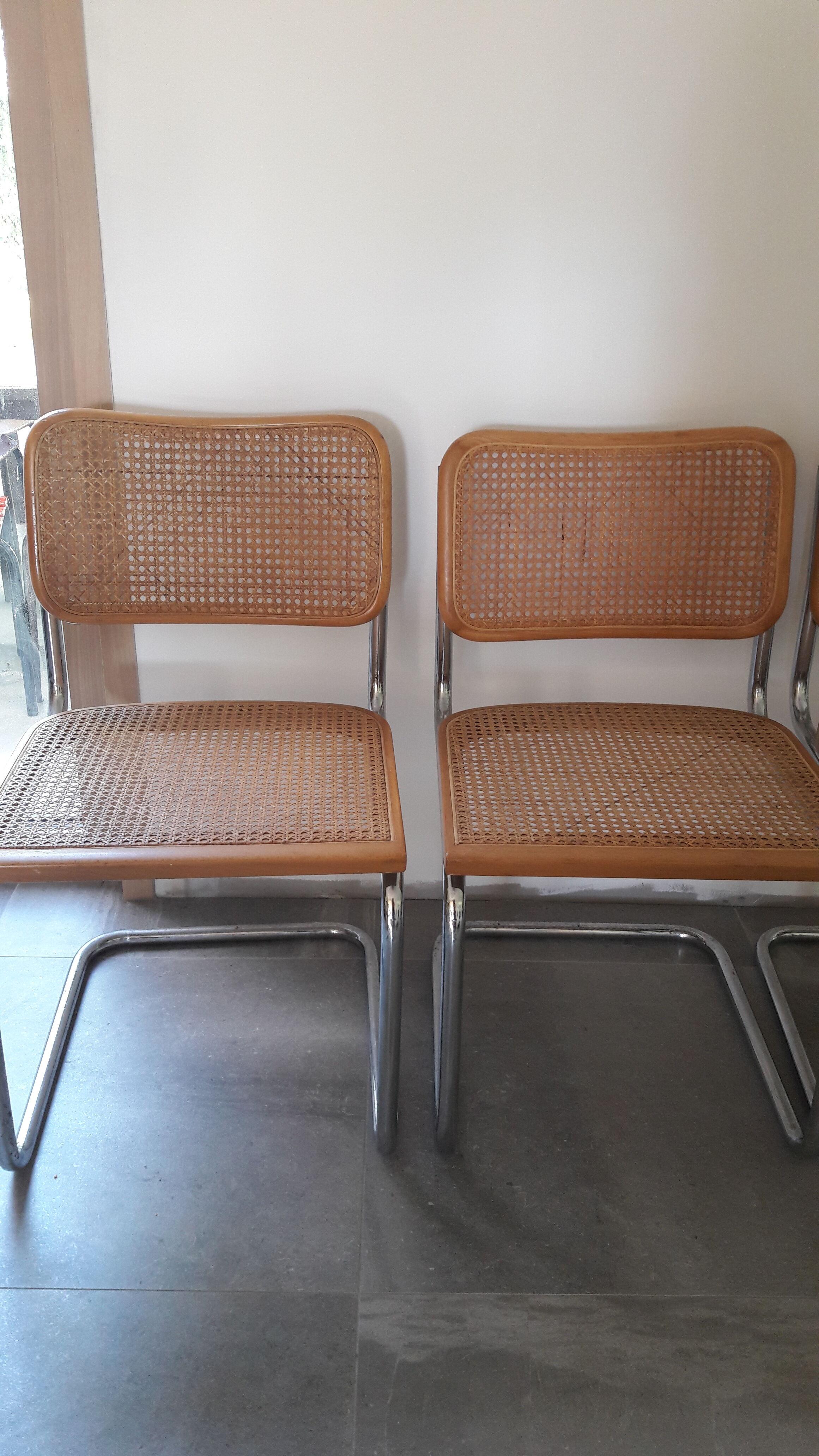 Set of 5 B32 Marcel Breuer cesca chairs