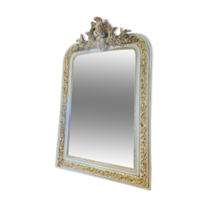 Miroir patiné beige