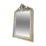 Miroir patiné beige et doré avec un ange