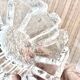 Glass ashtray with ICE pattern by Pukeberg, Swedish design, Scandinavian.