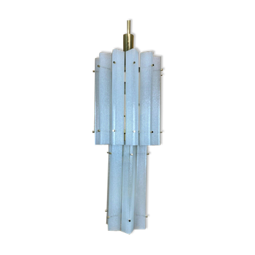 Huge Murano Ice Glass Chandelier Limburg 60s