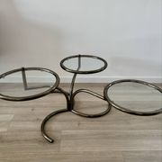 Morex coffee table attributed to Milo Baughman, 1970s, 3 trays.