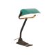 Art Deco Desk Lamp Notary Lamp Erpe Model 52 Wrought Iron Green Enamel Shade