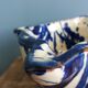 Glazed terracotta mortar and wooden pestle