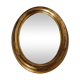 Miroir ovale cadre en bois doré 22 X 17 X 2 cm.