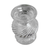 Vase en verre moulé