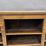 Victorian Oak Breakfront Bookcase
