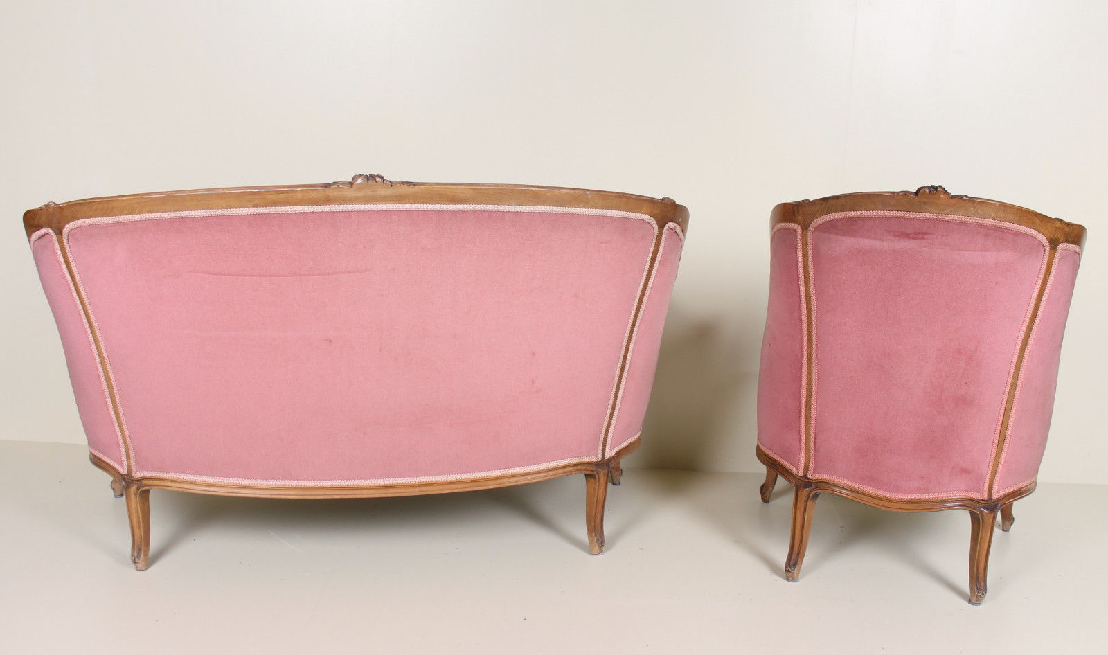 Sofa and Chair french Walnut carved