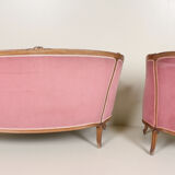 Sofa and Chair french Walnut carved