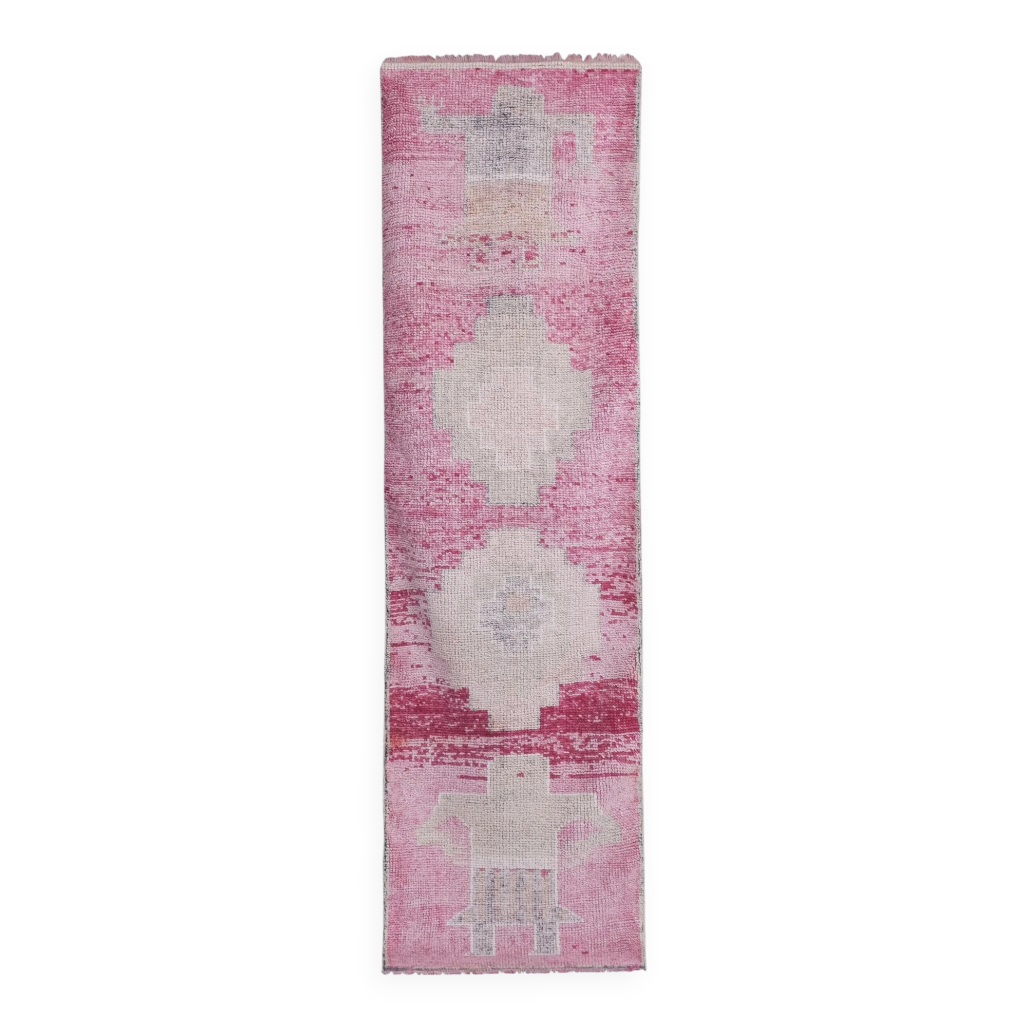 Vintage Turkish hallway rug 91x300 cm