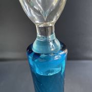 Large enameled blue carafe