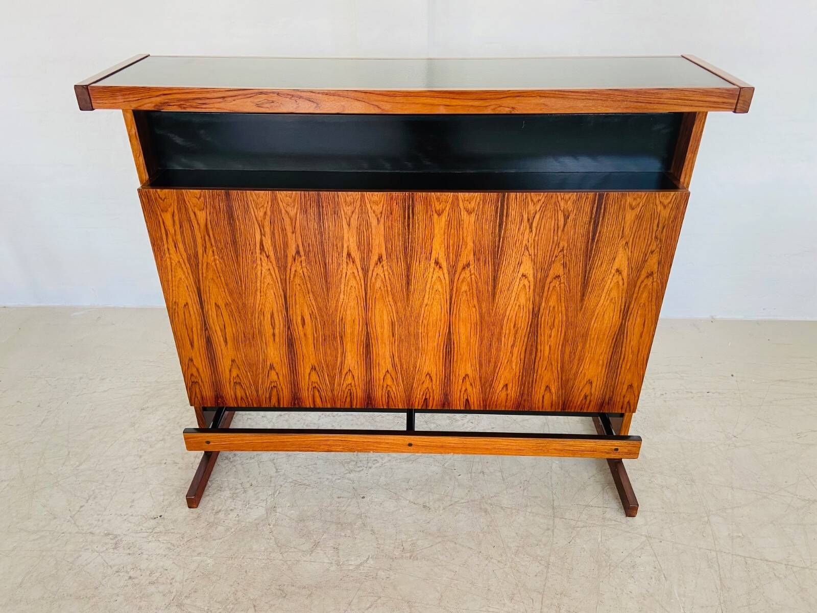 Mid-century rosewood bar and stools by Niels Erik Glasdam Jensen 1960s