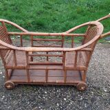 Old rattan stroller and canning