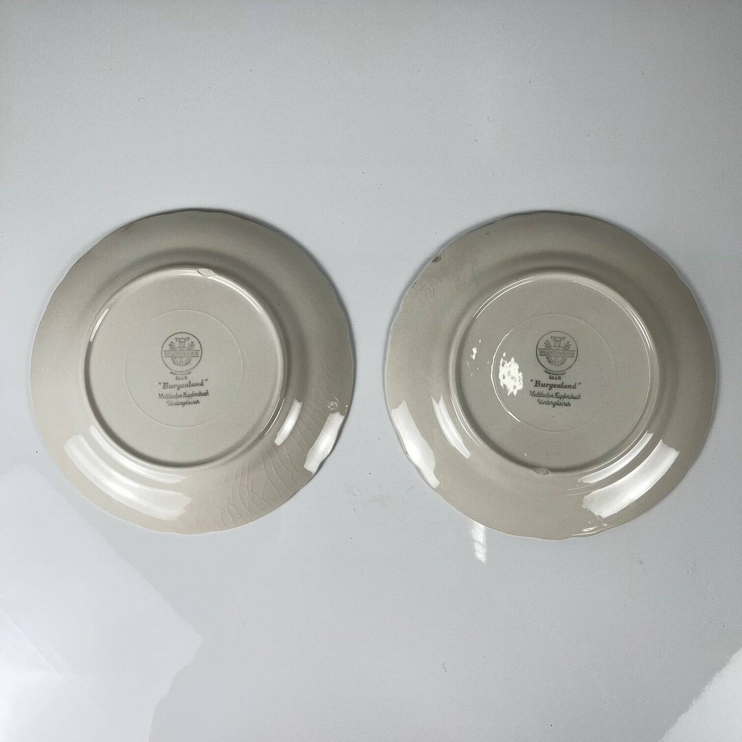 Set de 2 assiettes à dessert Villeroy & Boch "Burgenland", bleu