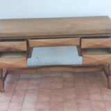 Brutalist minister's office in exotic wood