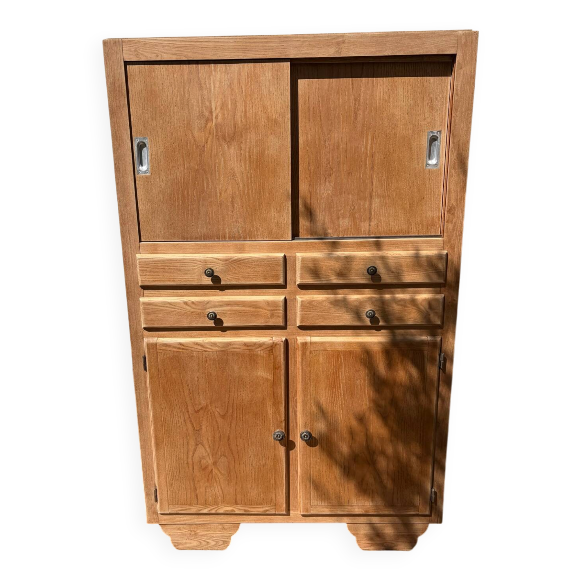 Antique raw wood sideboard
