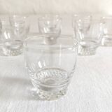 9 crystal liqueur glasses, 1950s