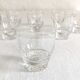 9 crystal liqueur glasses, 1950s