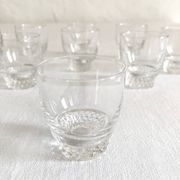 9 crystal liqueur glasses, 1950s