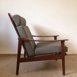 Pair of Scandinavian armchairs in teak 60s