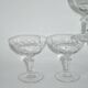 Set of 4 faceted crystal champagne glasses, 1930