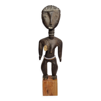 Koulango statuette, tribal art, Ivory Coast, carved wood, late 20th century