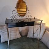Dressing table and bedside table gold and black
