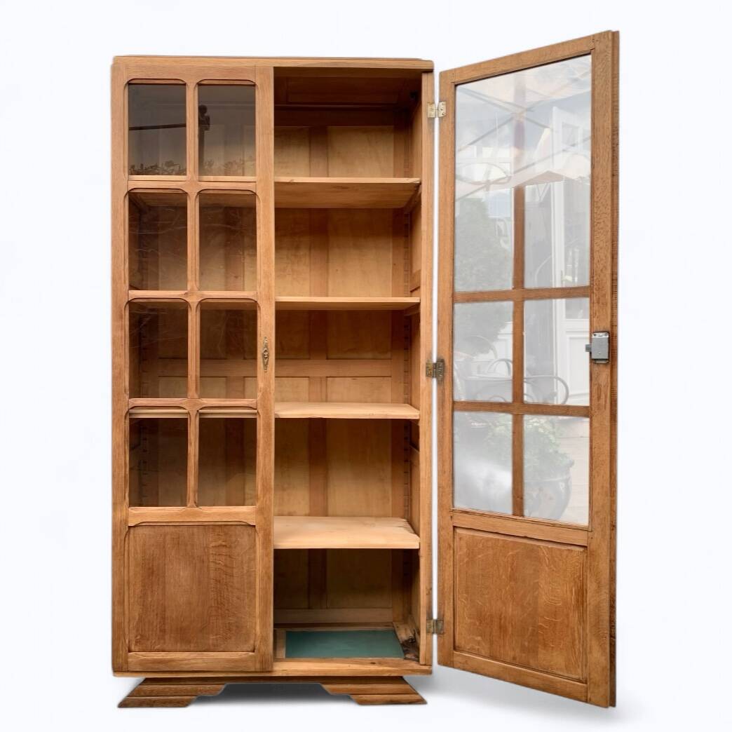 Art Deco Parisian glass-fronted wardrobe, demountable