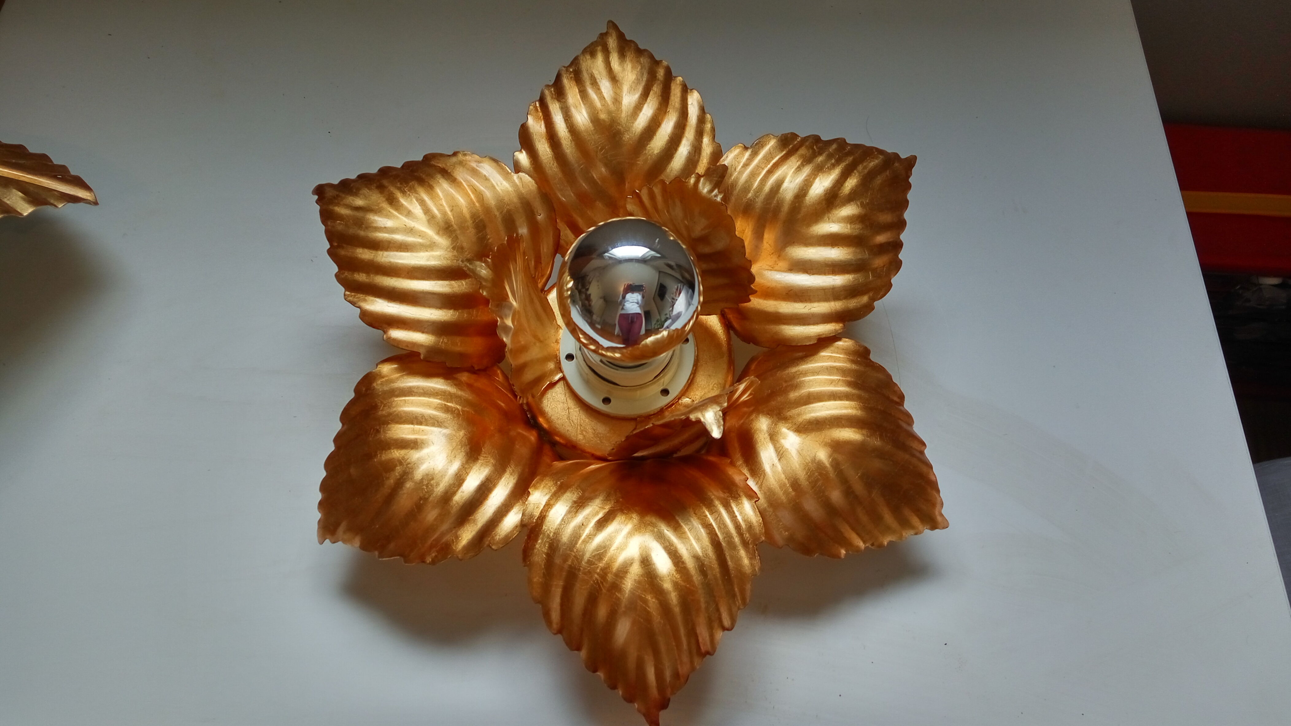 Vintage metal flower applique