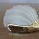 Wall lamp " shell " Art Deco brass and frosted glass 70s