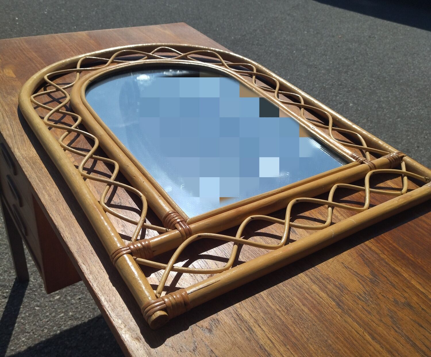 Bamboo arch mirror