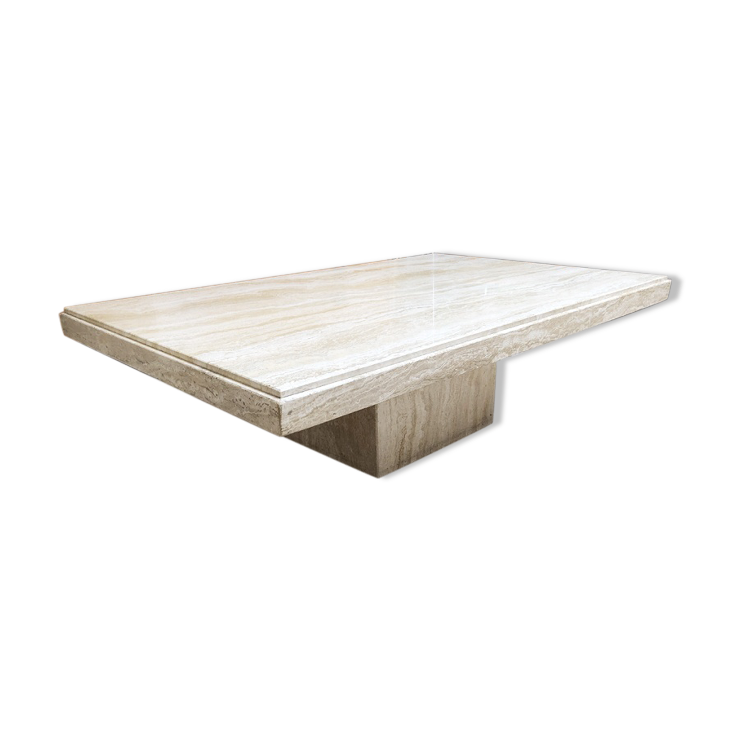 Travertine coffee table, 1970