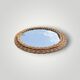 Small vintage round wicker wall mirror – 25 cm