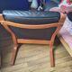 Pair of black leather armchairs Ekornes Ingmar Relling Norway 1960