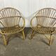 Paire de fauteuils rotin