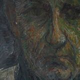 Signed oil painting “Zelfportret” by Paul Citroen, the Netherlands, 1965